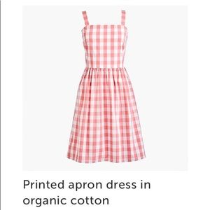 J. Crew pink gingham apron dress NWT size Small